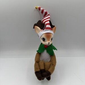Mr Christmas Knee Hugger Reindeer Retro-Style Decor Shelf Buddy‎ Doll Plush 2025